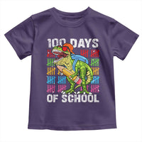 100th Day Of School Toddler T Shirt 100 Days Dino Dinosaur