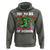 100 Days of School 100th Day Dino Hoodie Trex Dino Skateboard Skateboarding Boys Gift