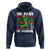 100 Days of School 100th Day Dino Hoodie Trex Dino Skateboard Skateboarding Boys Gift
