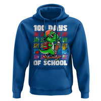100 Days of School 100th Day Dino Hoodie Trex Dino Skateboard Skateboarding Boys Gift