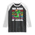 100 Days of School 100th Day Dino Raglan Shirt Trex Dino Skateboard Skateboarding Boys Gift
