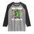 100 Days of School 100th Day Dino Raglan Shirt Trex Dino Skateboard Skateboarding Boys Gift