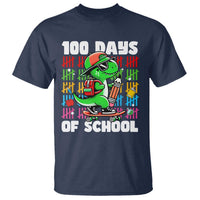 100 Days of School 100th Day Dino T Shirt Trex Dino Skateboard Skateboarding Boys Gift - Wonder Print Shop