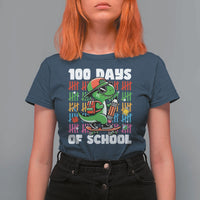 100 Days of School 100th Day Dino T Shirt For Women Trex Dino Skateboard Skateboarding Boys Gift - Wonder Print Shop