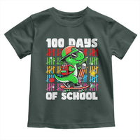 100 Days of School 100th Day Dino Toddler T Shirt Trex Dino Skateboard Skateboarding Boys Gift