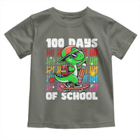 100 Days of School 100th Day Dino Toddler T Shirt Trex Dino Skateboard Skateboarding Boys Gift