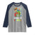Ready To Crush 100 Days Of School Raglan Shirt T Rex Dinosaur Boys