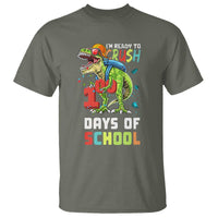 Ready To Crush 100 Days Of School T Shirt T Rex Dinosaur Boys - Wonder Print Shop