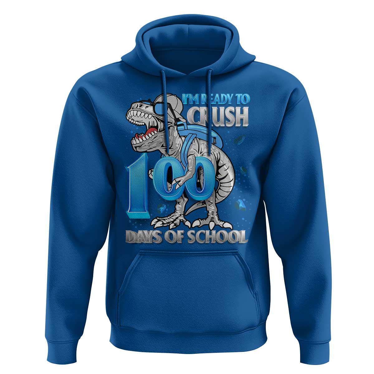 100 Days Of School Dinosaur Hoodie Trex 100th Day of School Boy Gifts