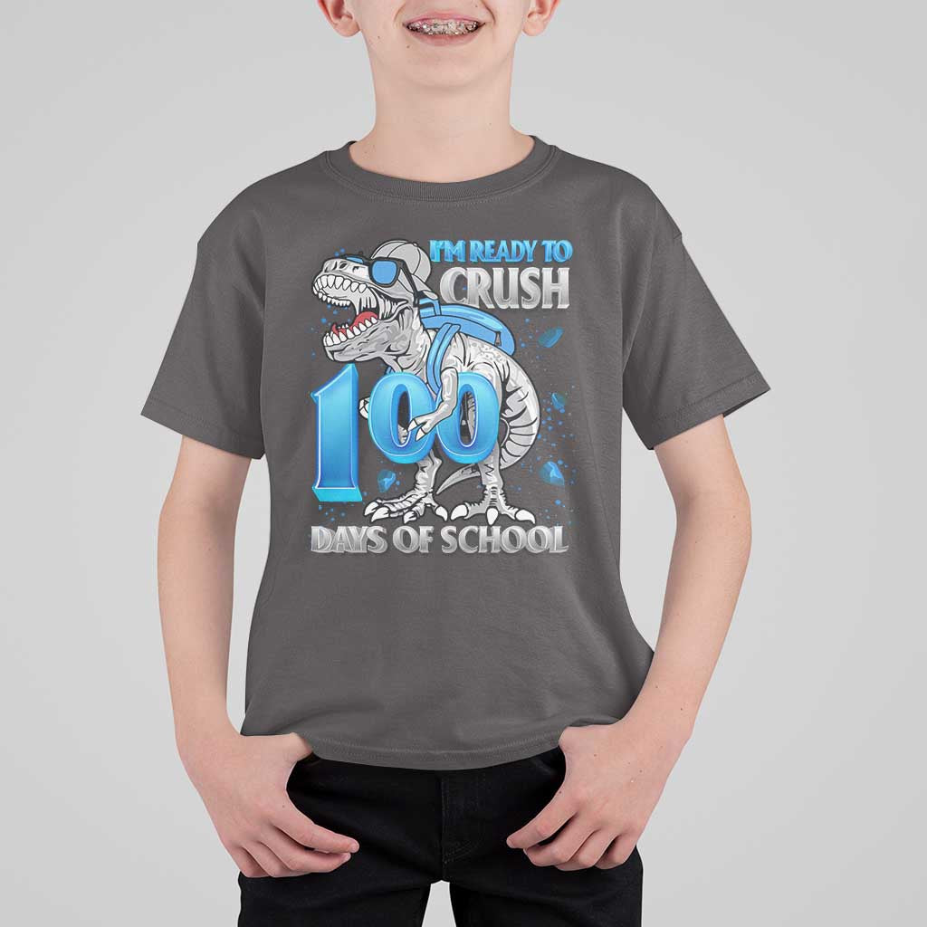 100 Days Of School Dinosaur T Shirt For Kid Trex 100th Day of School Boy Gifts - Wonder Print Shop