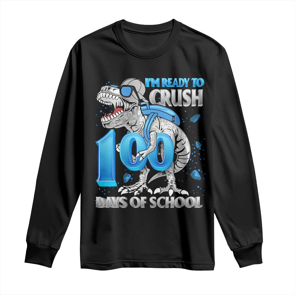 100 Days Of School Dinosaur Long Sleeve Shirt Trex 100th Day of School Boy Gifts
