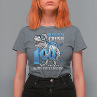 100 Days Of School Dinosaur T Shirt For Women Trex 100th Day of School Boy Gifts - Wonder Print Shop