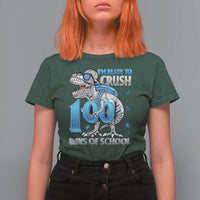 100 Days Of School Dinosaur T Shirt For Women Trex 100th Day of School Boy Gifts - Wonder Print Shop