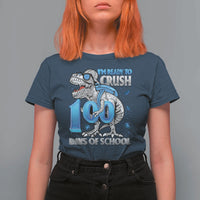 100 Days Of School Dinosaur T Shirt For Women Trex 100th Day of School Boy Gifts - Wonder Print Shop