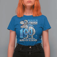 100 Days Of School Dinosaur T Shirt For Women Trex 100th Day of School Boy Gifts - Wonder Print Shop