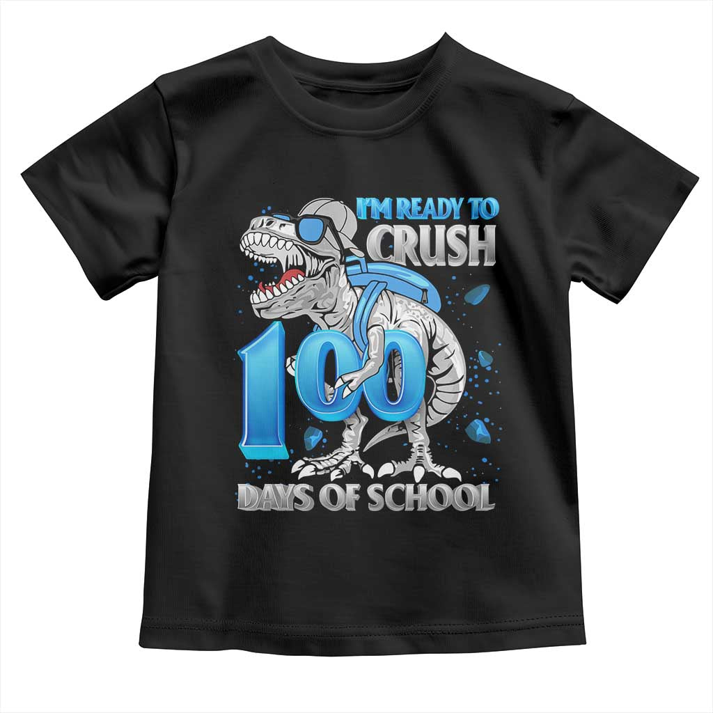 100 Days Of School Dinosaur Toddler T Shirt Trex 100th Day of School Boy Gifts