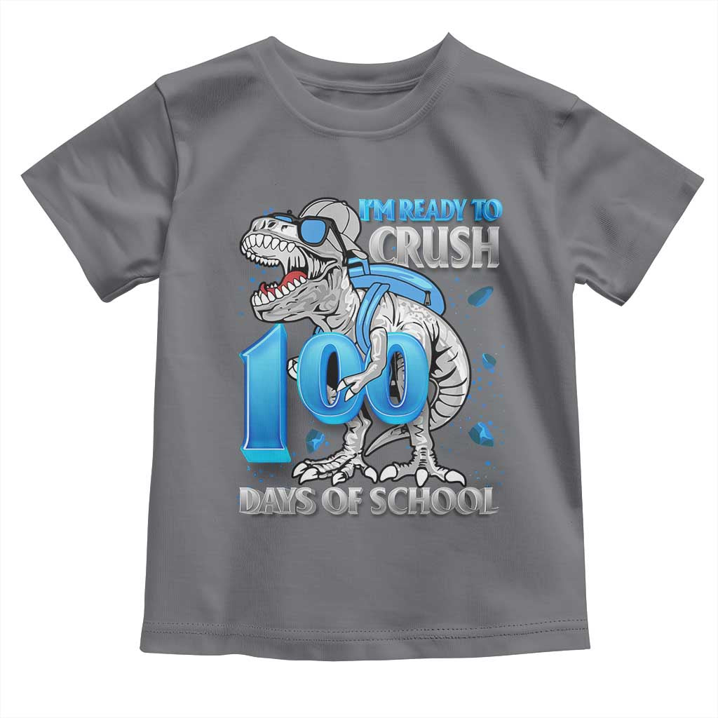 100 Days Of School Dinosaur Toddler T Shirt Trex 100th Day of School Boy Gifts