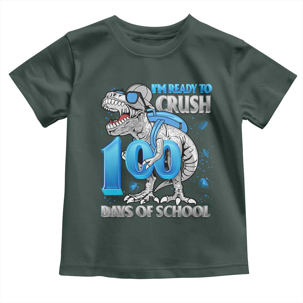 100 Days Of School Dinosaur Toddler T Shirt Trex 100th Day of School Boy Gifts