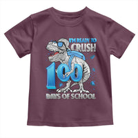 100 Days Of School Dinosaur Toddler T Shirt Trex 100th Day of School Boy Gifts