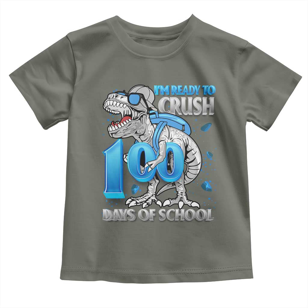 100 Days Of School Dinosaur Toddler T Shirt Trex 100th Day of School Boy Gifts