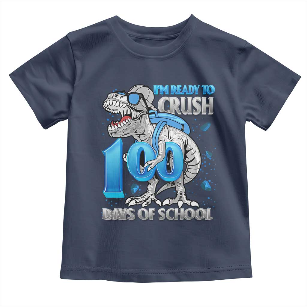 100 Days Of School Dinosaur Toddler T Shirt Trex 100th Day of School Boy Gifts