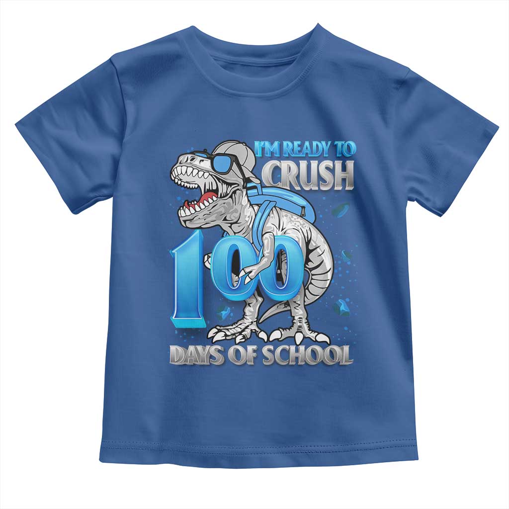 100 Days Of School Dinosaur Toddler T Shirt Trex 100th Day of School Boy Gifts