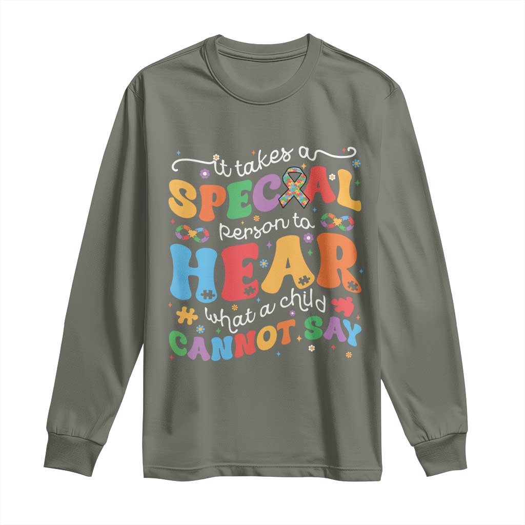 Special Education Teacher Long Sleeve Shirt Inspirational SPED Teachers Autism A Special Person