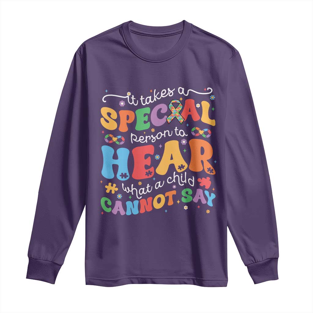 Special Education Teacher Long Sleeve Shirt Inspirational SPED Teachers Autism A Special Person