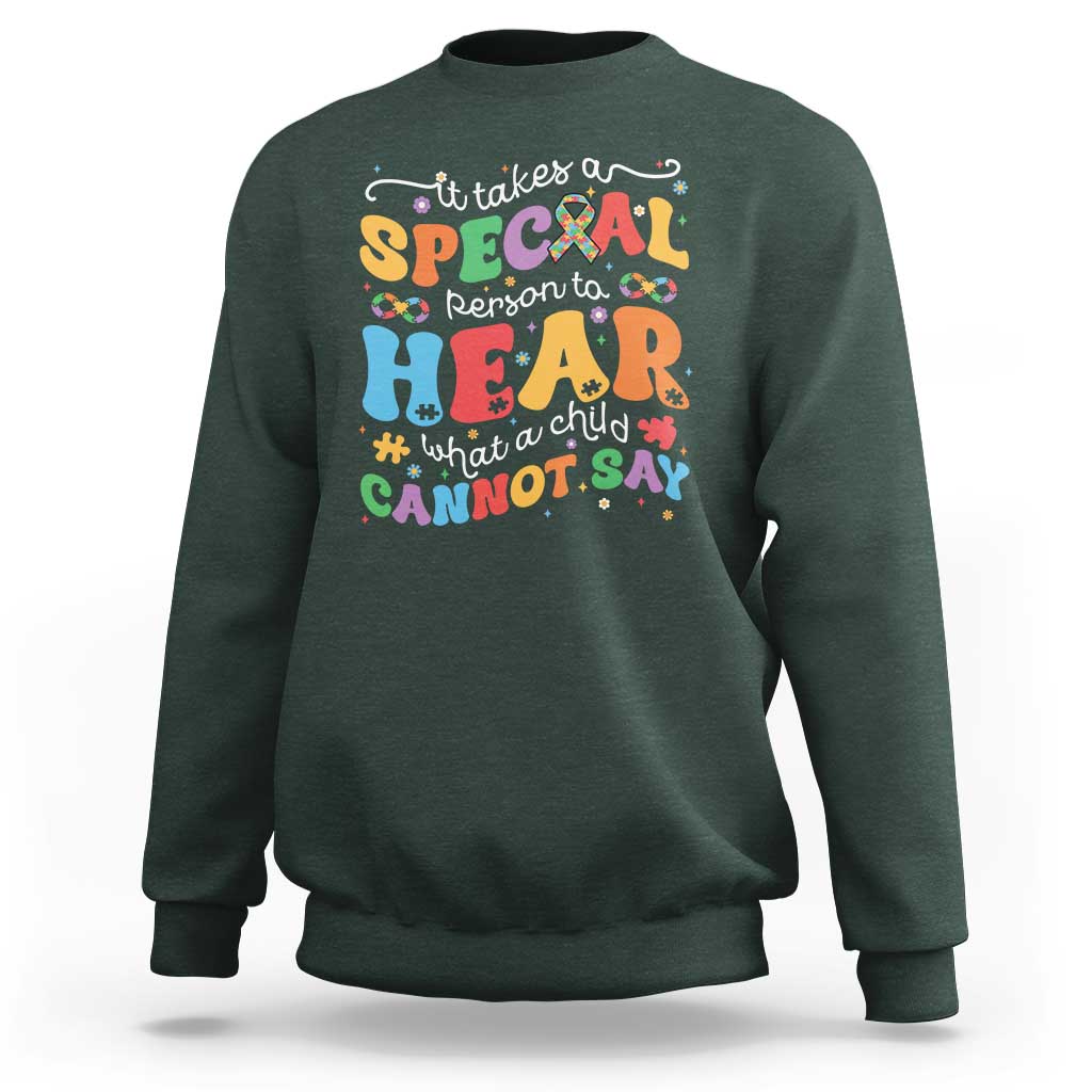 Special Education Teacher Sweatshirt Inspirational SPED Teachers Autism A Special Person - Wonder Print Shop