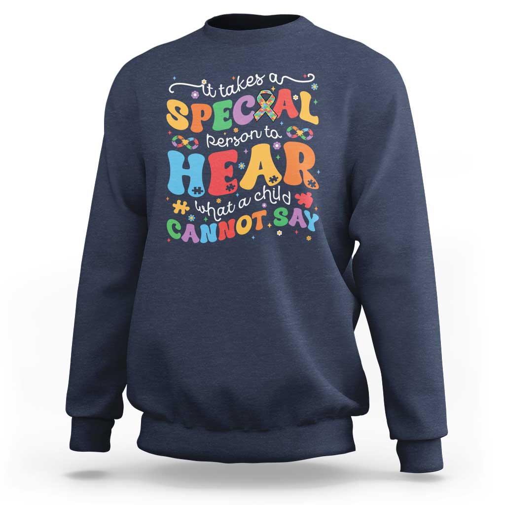 Special Education Teacher Sweatshirt Inspirational SPED Teachers Autism A Special Person - Wonder Print Shop