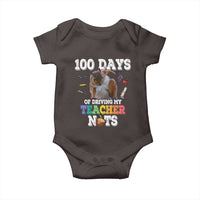 100th Day Of School Baby Onesie Driving My Teacher Nuts Dabbing Squirrel 100 Days
