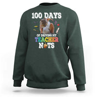 100th Day Of School Sweatshirt Driving My Teacher Nuts Dabbing Squirrel 100 Days