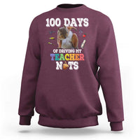 100th Day Of School Sweatshirt Driving My Teacher Nuts Dabbing Squirrel 100 Days