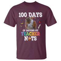 100th Day Of School T Shirt Driving My Teacher Nuts Dabbing Squirrel 100 Days