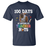 100th Day Of School T Shirt Driving My Teacher Nuts Dabbing Squirrel 100 Days