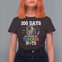 100th Day Of School T Shirt For Women Driving My Teacher Nuts Dabbing Squirrel 100 Days
