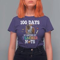 100th Day Of School T Shirt For Women Driving My Teacher Nuts Dabbing Squirrel 100 Days