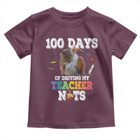 100th Day Of School Toddler T Shirt Driving My Teacher Nuts Dabbing Squirrel 100 Days