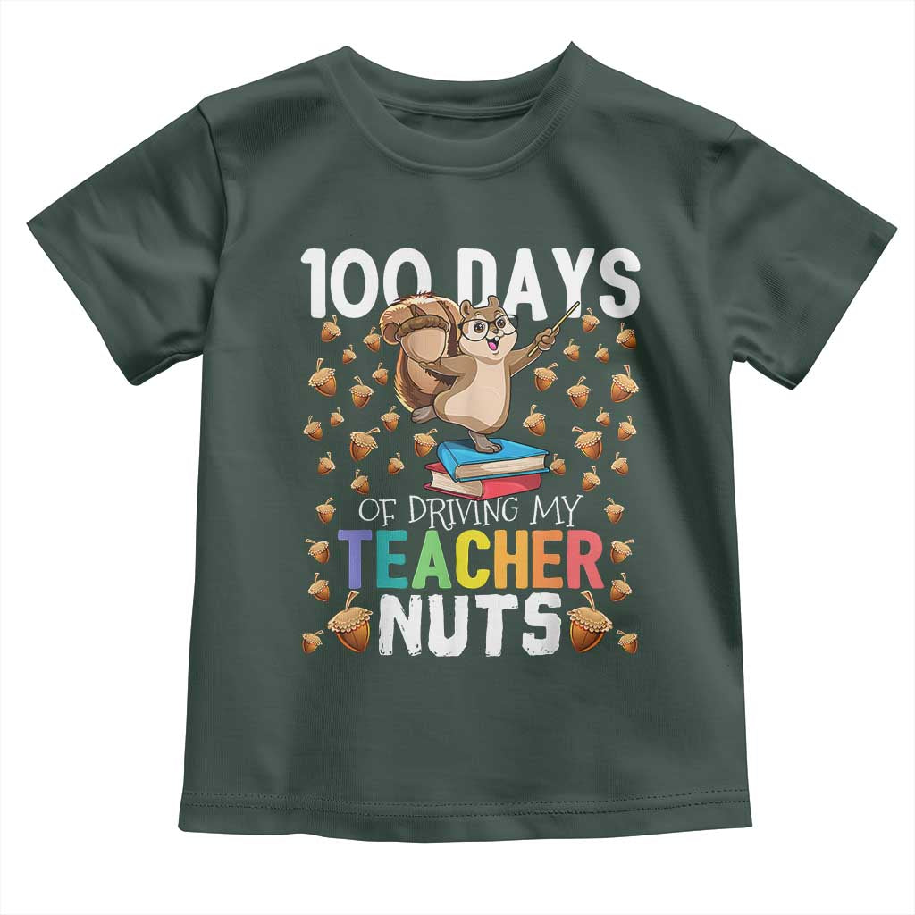 100 Days Of School Toddler T Shirt 100th Day Driving My Teacher Nuts Squirrel School