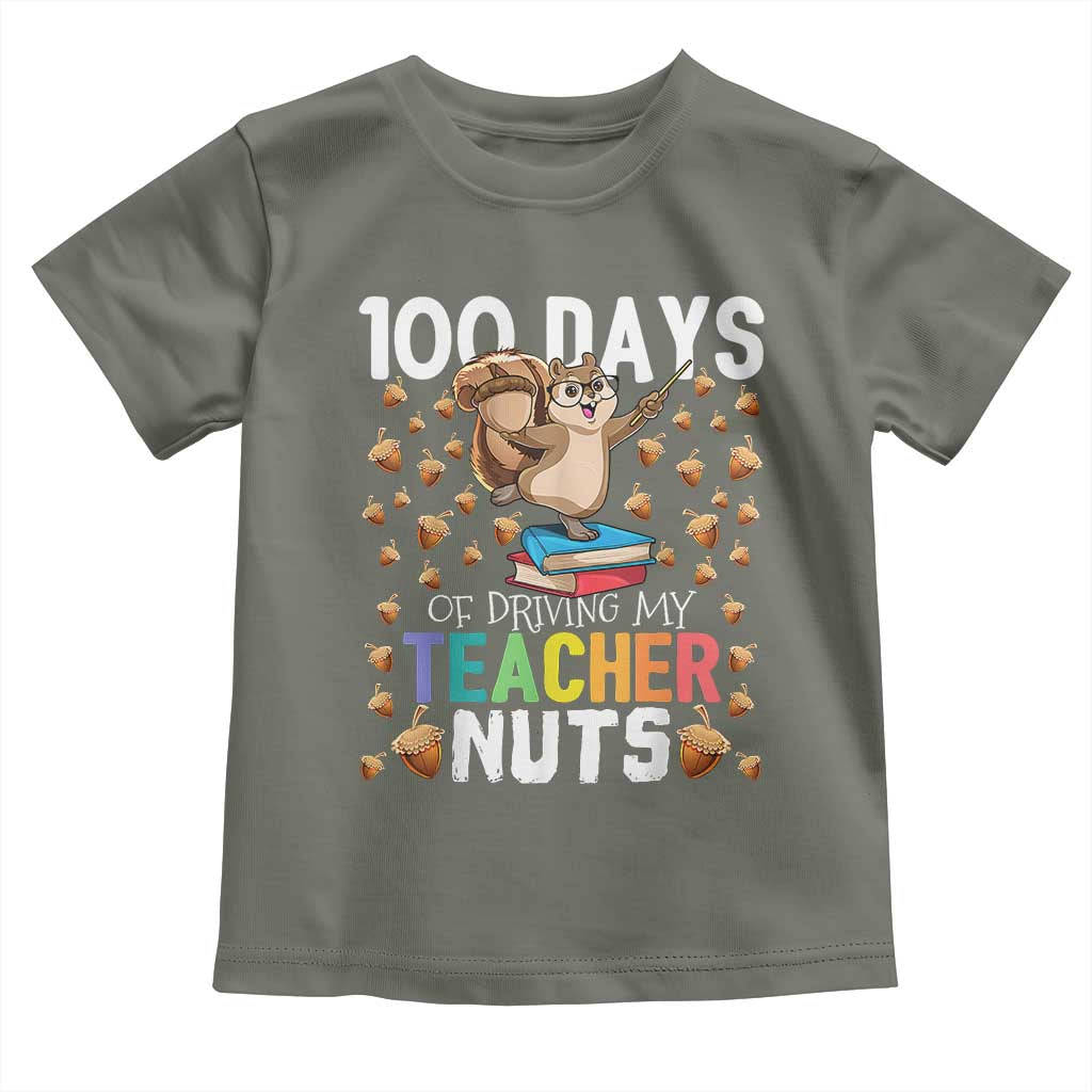 100 Days Of School Toddler T Shirt 100th Day Driving My Teacher Nuts Squirrel School