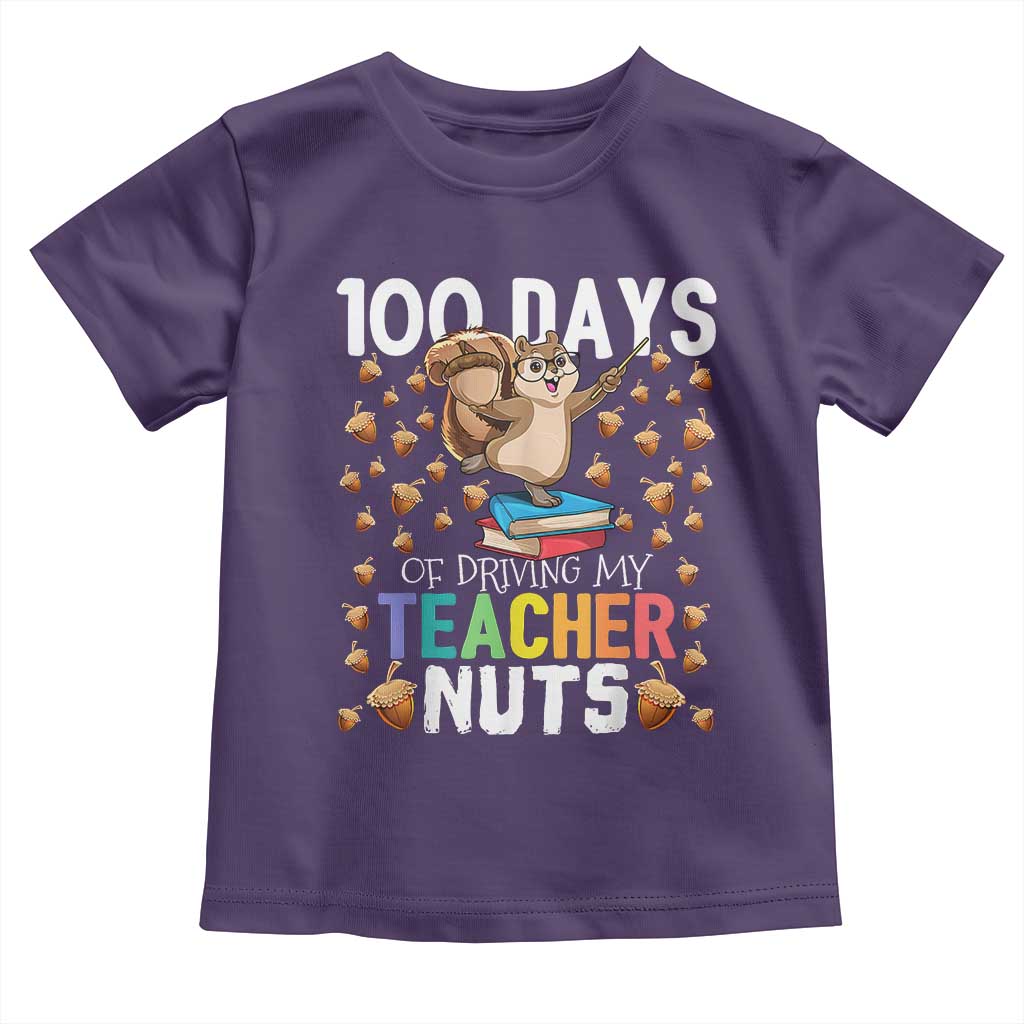 100 Days Of School Toddler T Shirt 100th Day Driving My Teacher Nuts Squirrel School