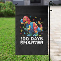 Dinosaur 100 Days Smarter Garden Flag Building Bricks Dinosaur 100th Day Kids