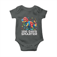 Dinosaur 100 Days Smarter Baby Onesie Building Bricks Dinosaur 100th Day Kids