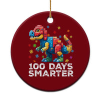 Dinosaur 100 Days Smarter Ceramic Ornament Building Bricks Dinosaur 100th Day Kids