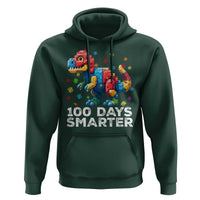 Dinosaur 100 Days Smarter Hoodie Building Bricks Dinosaur 100th Day Kids