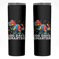 Dinosaur 100 Days Smarter Skinny Tumbler Building Bricks Dinosaur 100th Day Kids