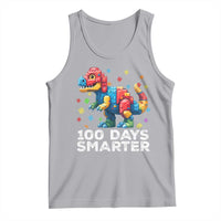 Dinosaur 100 Days Smarter Tank Top Building Bricks Dinosaur 100th Day Kids