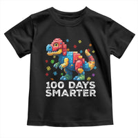 Dinosaur 100 Days Smarter Toddler T Shirt Building Bricks Dinosaur 100th Day Kids