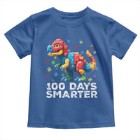 Dinosaur 100 Days Smarter Toddler T Shirt Building Bricks Dinosaur 100th Day Kids