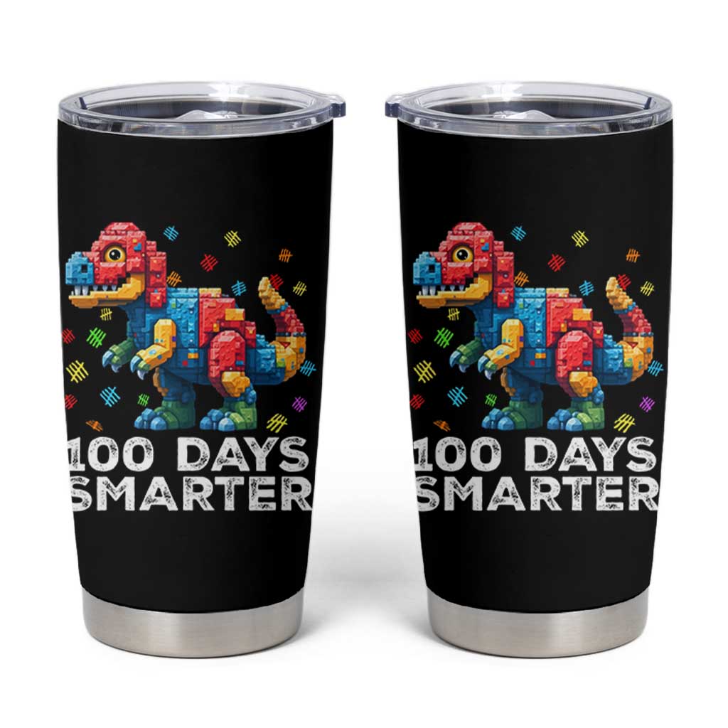 Dinosaur 100 Days Smarter Tumbler Cup Building Bricks Dinosaur 100th Day Kids